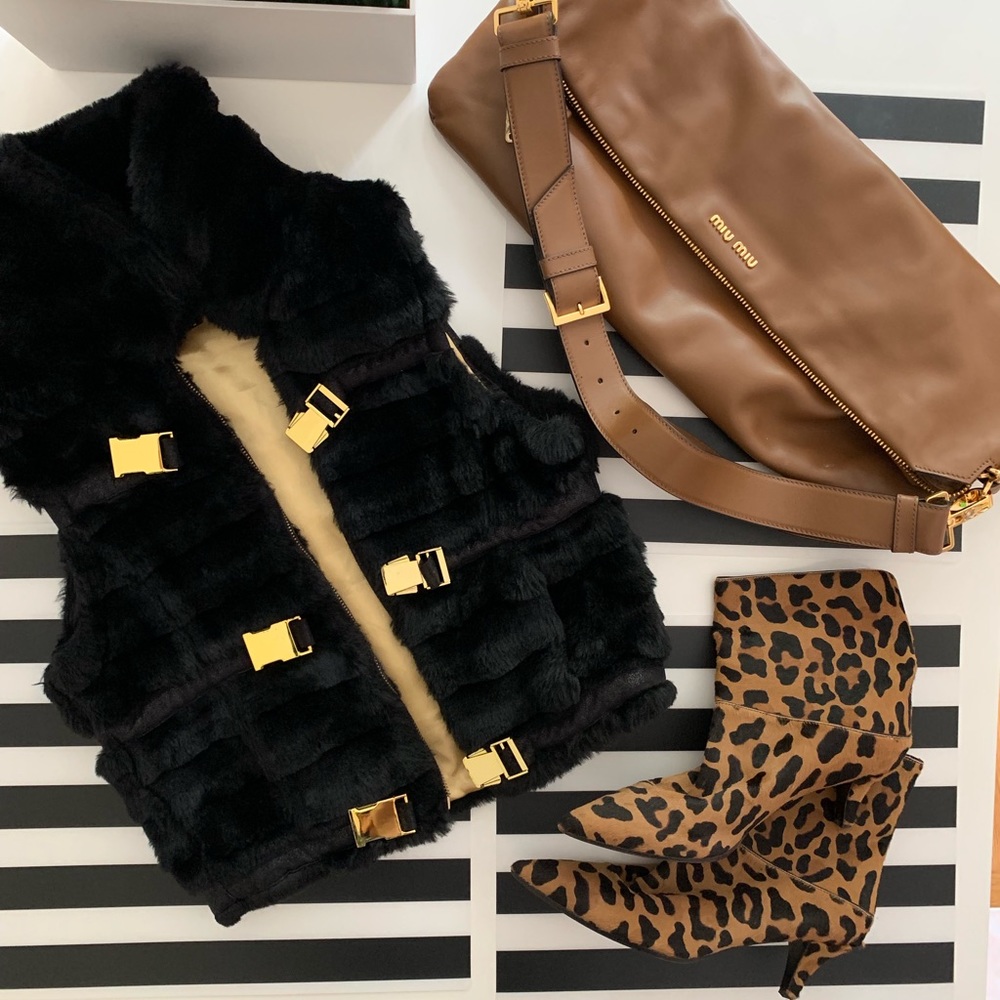 “RARE” Prada Calf Hair Leopard Booties
